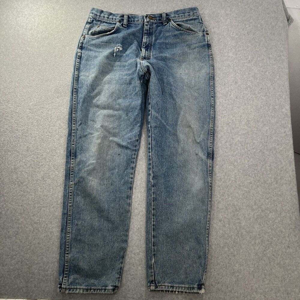 Vtg Wrangler 97601DW Made USA Jeans 36x32 actual 35x30 Relaxed Fit Denim Vintage